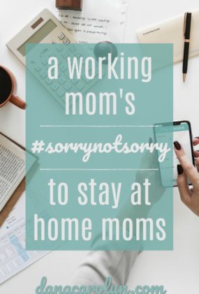 stay at home mom working mom