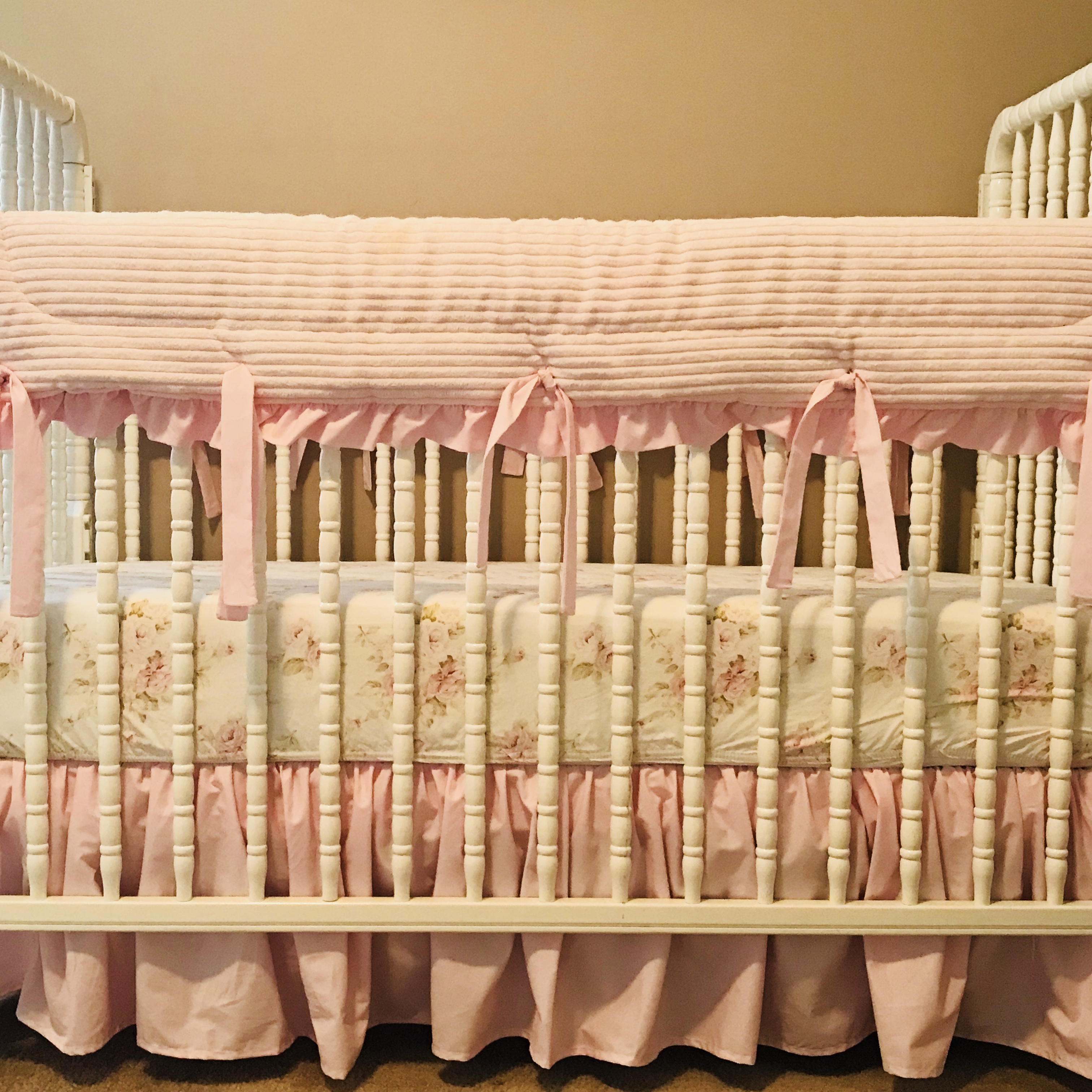 baby girl nursery crib